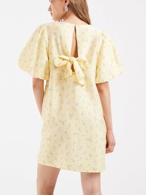 Pieces Yellow Floral Dress
